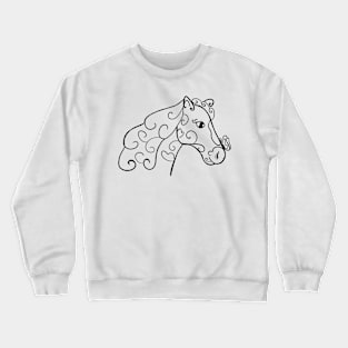 Abstract horse and butterfly Crewneck Sweatshirt